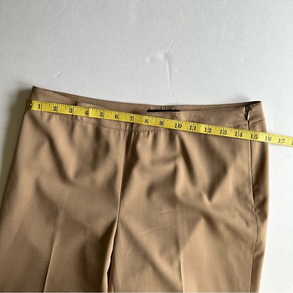 Lafayette 148 Bleeker Trouser Pant Wool Stretch Tan 4 Career Quite Luxury Office - Picture 9 of 12